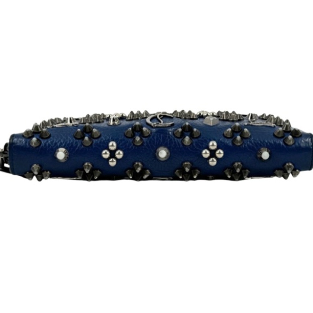 Christian Louboutin Blue Studded Wallet - Picture 6 of 11